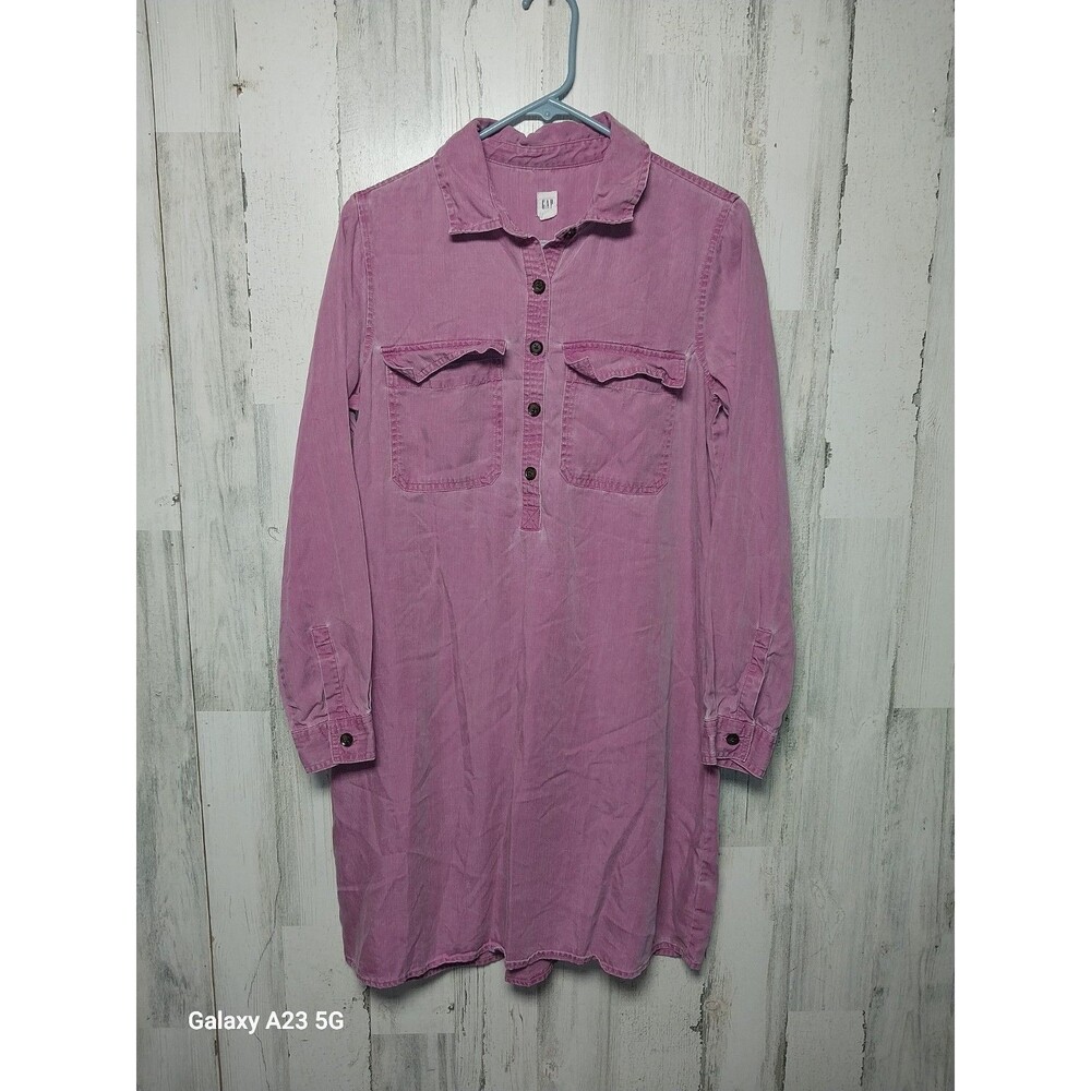 GAP Purple Chambray Button Up Shirt Dress